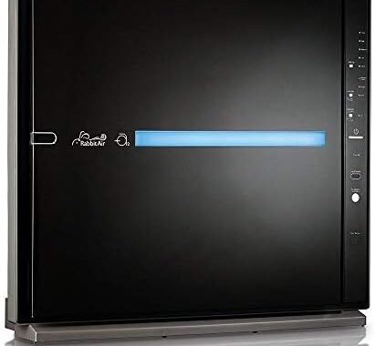 Rabbit Air MinusA2: Ultra Quiet HEPA Air Purifier for Large Rooms – Wall-Mountable Solution for Allergies, Dust, Mold, Smoke & VOCs (SPA-780N, Black, Germ Defense)