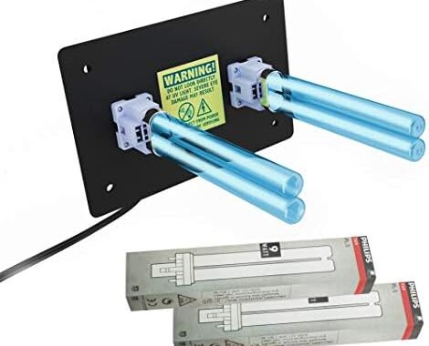 Whole House Air Purifier with UV Light for HVAC Ducts – Germicidal Filter & 2 Replacement Bulbs Included