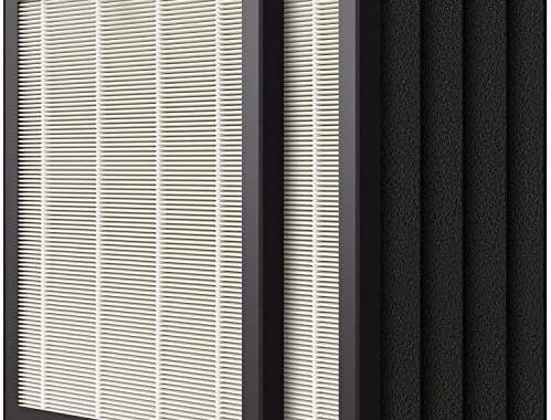 VEVA 9000 Premium HEPA Filter Set: 2 HEPA Filters & 4 Carbon Pre-Filters Compatible with VEVA ProHEPA 9000 Air Purifier